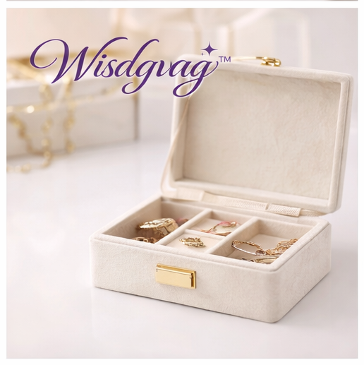 Wisdgvag™ Luxury Velvet Storage Box – Decorative Jewelry Organizer Case
