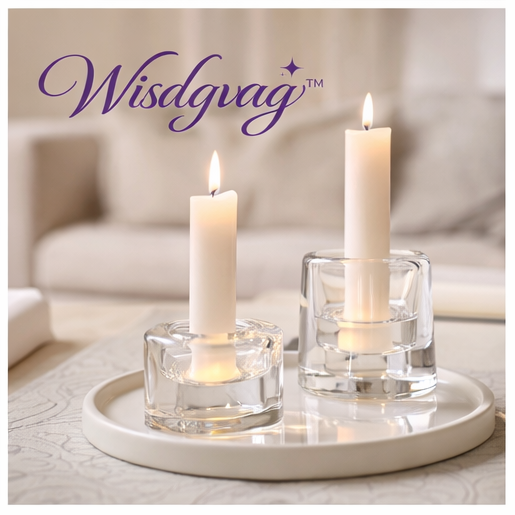 Wisdgvag™ Nordic Glass Candle Holder – Elegant Table Centerpiece Decor