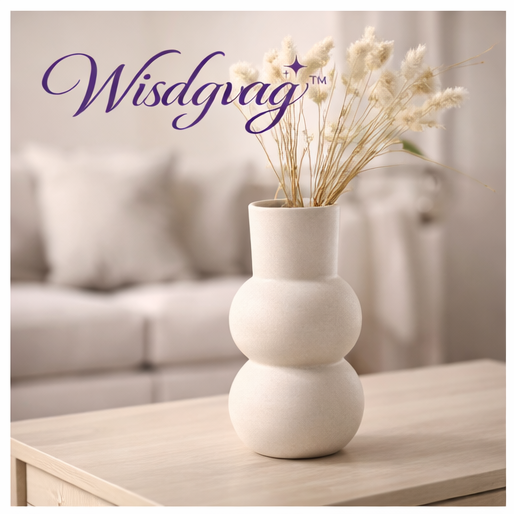 Wisdgvag™ Handmade Ceramic Vase – Modern Minimalist Flower Vase